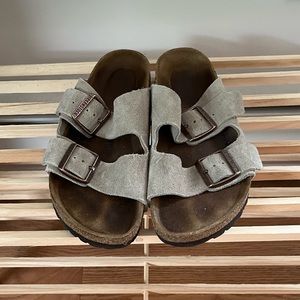 Arizona Taupe Suede Birkenstock Sandal Size 38